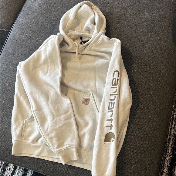 Carhartt Men's Cream Hoodie - Picture 3 of 7